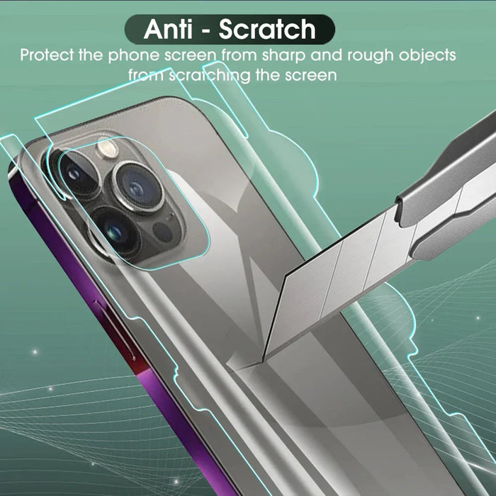 For iPhone 14 Pro 25Pcs Back Screen Protector Full Coverage Matte TPU Hydrogel Film - Transparent - 5