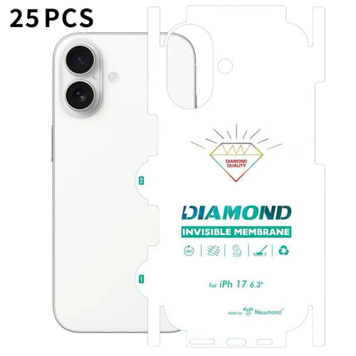 For iPhone 17 25Pcs TPU Hydrogel Film Invisible Self-Healing Anti-Fingerprint Full Cover Back Protector - Transparent - 1