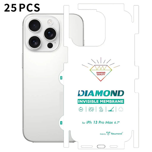 For iPhone 13 Pro Max 25Pcs TPU Hydrogel Film Invisible Self-Healing Anti-Fingerprint Full Cover Back Protector - Transparent - 1