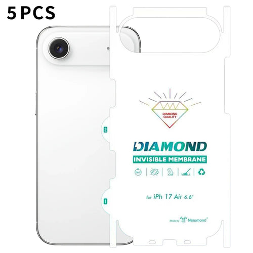 For iPhone Air 5Pcs TPU Hydrogel Film Invisible Self-Healing Anti-Fingerprint Full Cover Back Protector - Transparent - 1