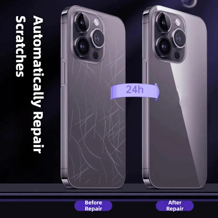 For iPhone 13 5Pcs TPU Hydrogel Film Invisible Self-Healing Anti-Fingerprint Full Cover Back Protector - Transparent - 4