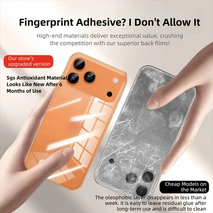 For iPhone 13 5Pcs TPU Hydrogel Film Invisible Self-Healing Anti-Fingerprint Full Cover Back Protector - Transparent - 6