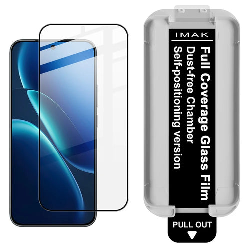 IMAK Tempered Glass For vivo iQOO Z11 5G Full Screen Protector Full Glue Film with Dust-free Installation Tool (Fingerprint Unlock) - Black - 1