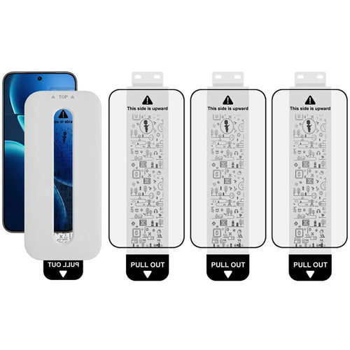 IMAK 3Pcs Tempered Glass For vivo iQOO Z11 5G Full Screen Protector Full Glue Film with Dust-free Installation Tool (Fingerprint Unlock) - Black - 1
