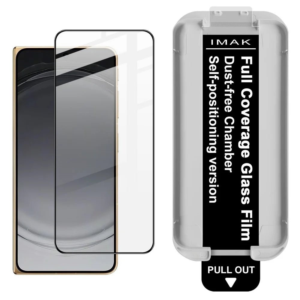 IMAK Tempered Glass For Oppo Find N6 5G Full Screen Protector Full Glue Film with Dust-free Installation Tool - Black - 1