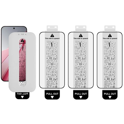 IMAK 3Pcs Tempered Glass For Oppo K15 Pro+ 5G Full Screen Protector Full Glue Film with Dust-free Installation Tool (Fingerprint Unlock) - Black - 1