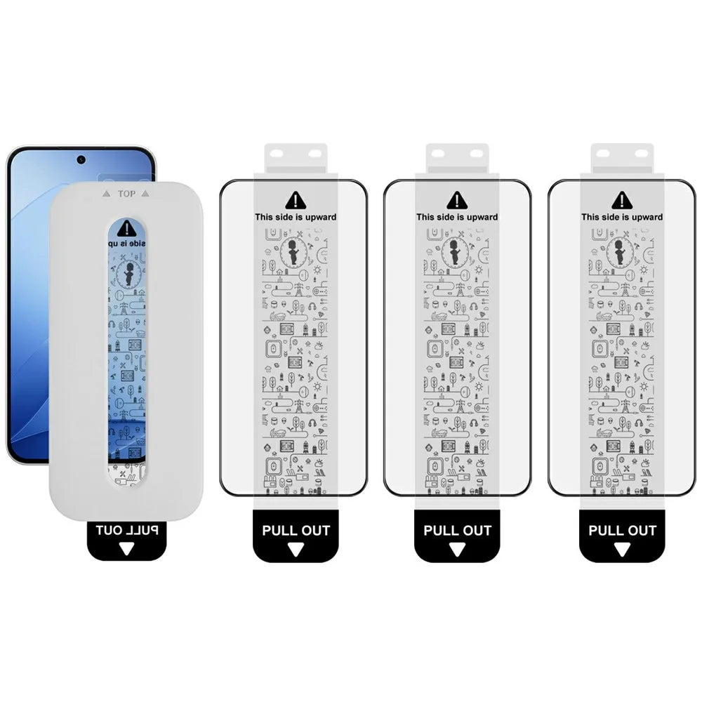 IMAK 3Pcs Tempered Glass For Oppo A6s Pro 5G Full Screen Protector Full Glue Film with Dust-free Installation Tool (Fingerprint Unlock) - Black - 1