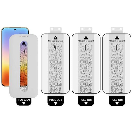 IMAK 3Pcs Tempered Glass For Huawei Pura 90s Pro 5G / Pura 90 Pro Full Screen Protector Full Glue Film with Dust-free Installation Tool (Fingerprint Unlock) - Black - 1