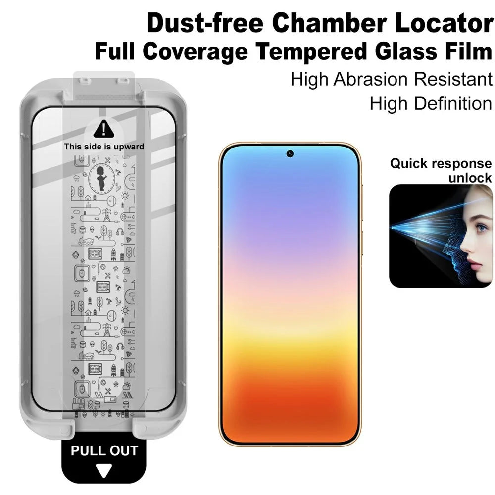 IMAK Tempered Glass For Huawei Pura 90s Pro 5G / Pura 90 Pro Full Screen Protector Full Glue Film with Dust-free Installation Tool - Black - 3