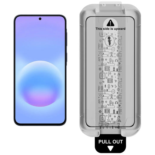 IMAK 3Pcs Tempered Glass For Samsung Galaxy A57 5G Full Screen Protector Full Glue Film with Dust-free Installation Tool (Fingerprint Unlock) - Black - 2