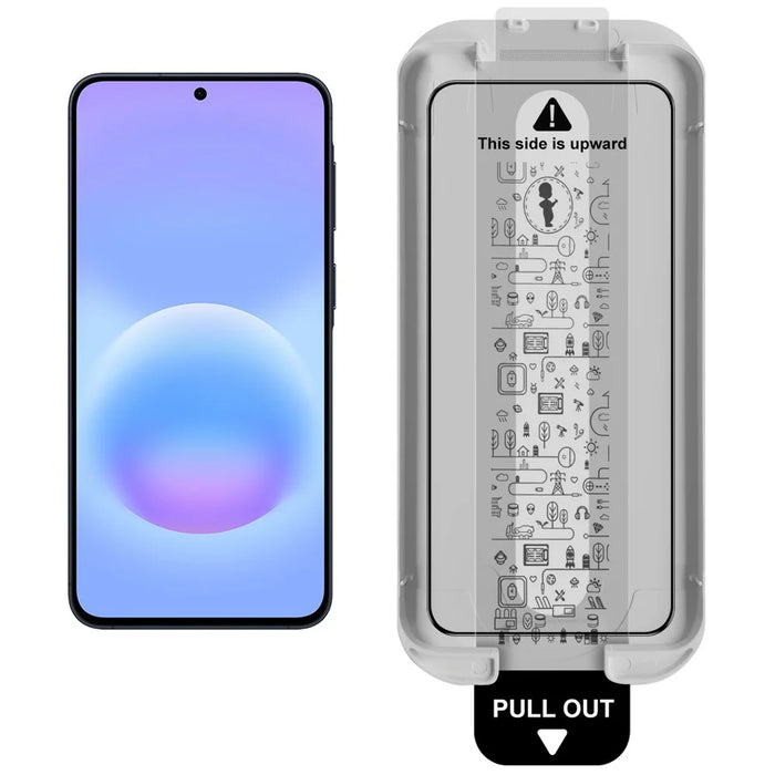 IMAK 3Pcs Tempered Glass For Samsung Galaxy A57 5G Full Screen Protector Full Glue Film with Dust-free Installation Tool (Fingerprint Unlock) - Black - 2