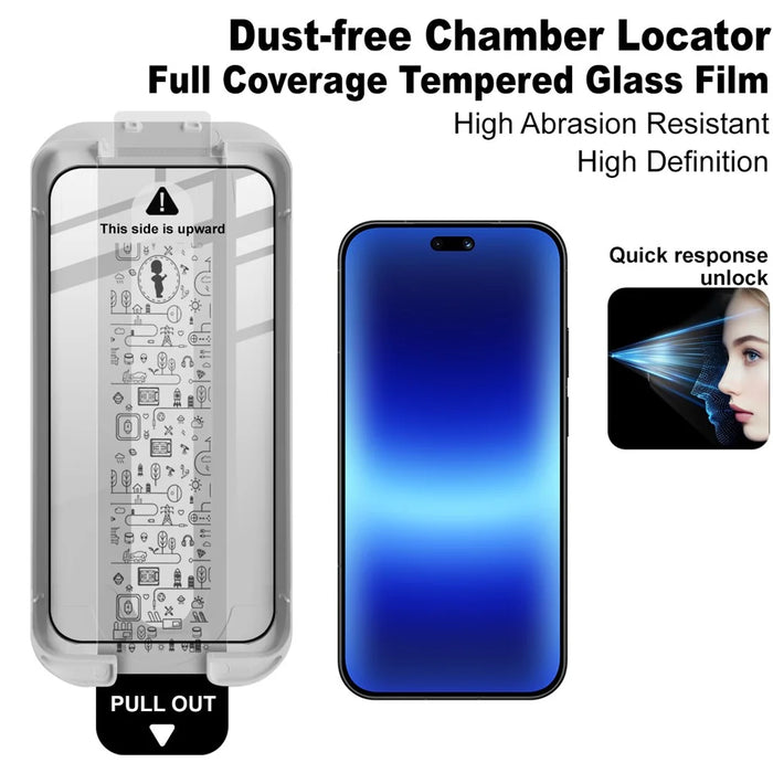 IMAK 3Pcs For Huawei Pura 90 Tempered Glass Full Screen Protector Full Glue Film with Dust-free Installation Tool - Black - 4