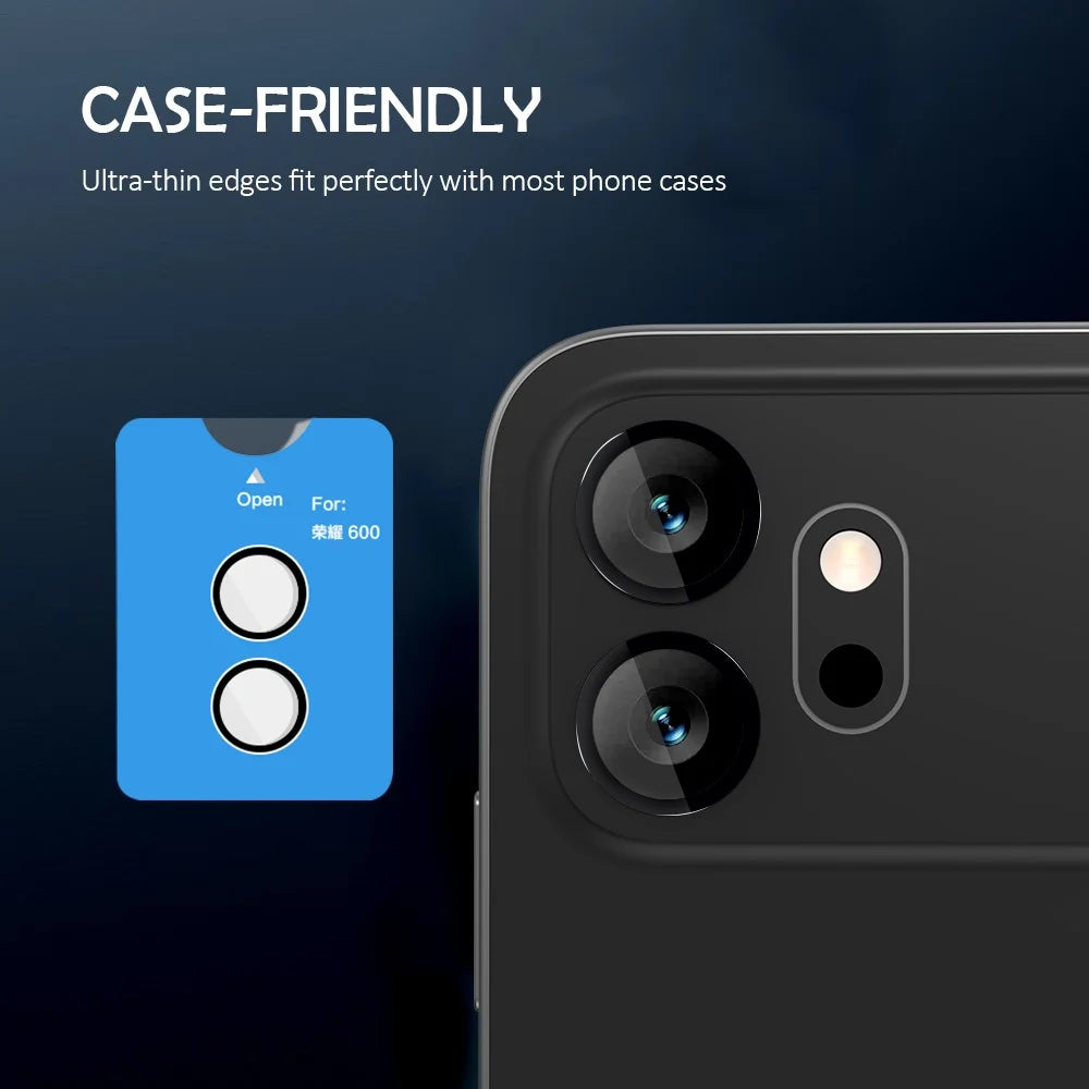 LEREACH for Honor 600 Pro 5G Tempered Glass Camera Lens Protector Ultra-thin Full Cover Invisible Lens Film - Transparent - 5