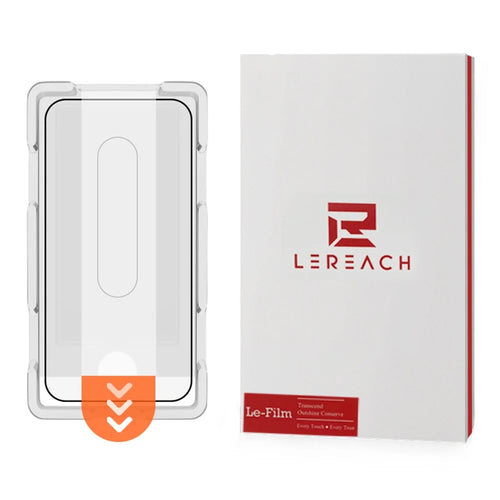 LEREACH For Honor 600 Lite 5G Tempered Glass Full Screen Protector Anti-Fingerprint Film with Dust-Free Installation Tool - Black - 1