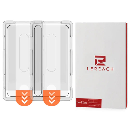 LEREACH 2Pcs For Honor 600 Lite 5G Tempered Glass Full Screen Protector Anti-Fingerprint Film with Dust-Free Installation Tool - - Black - 1