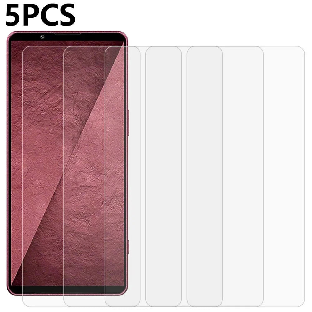 5Pcs For Sony Xperia 1 VIII Front Screen Protector 0.3mm 2.5D Tempered Glass Film, Not Full Covering - Transparent - 1