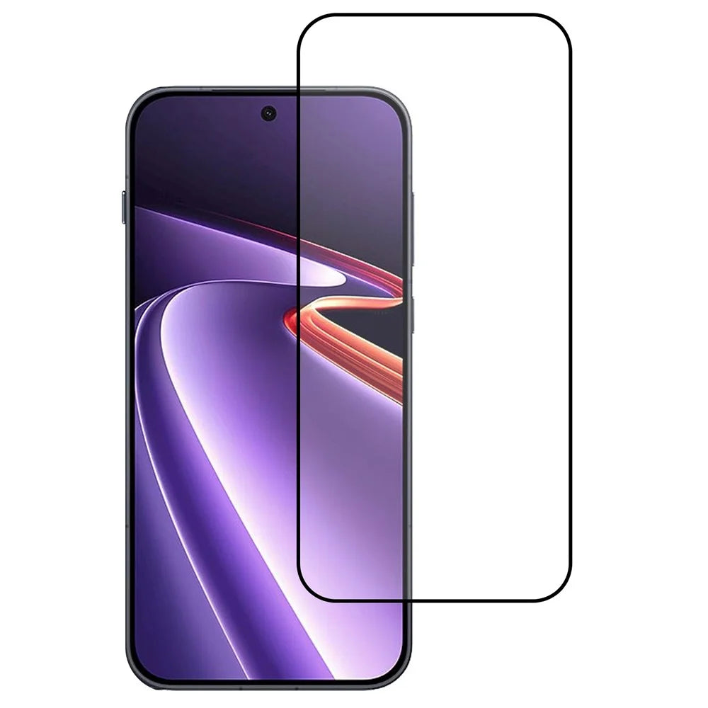 For OnePlus Ace 6 Ultra 5G Full Screen Protector Full Glue Arc Edge HD High Aluminium-silicon Glass Film with Black Silk Print Edge (Fingerprint Unlock) - 1