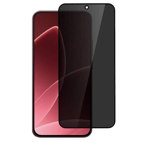 For Oppo F33 Pro 5G 180 Degree Anti-Peep Tempered Glass Black Edge Privacy Protection Full Screen Protector, Full Glue - Black - 1