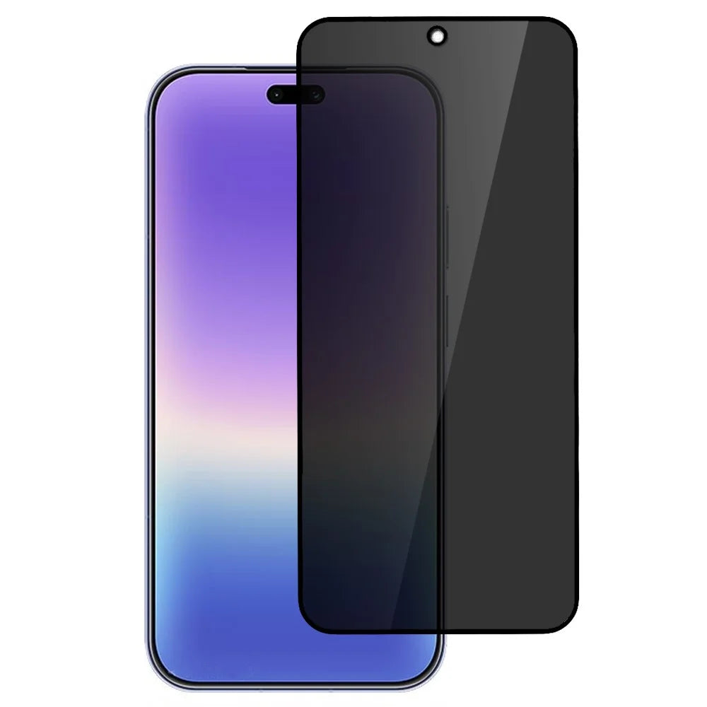 For Huawei Pura 90 180 Degree Anti-Peep Tempered Glass Black Edge Privacy Protection Full Screen Protector, Full Glue - Black - 1