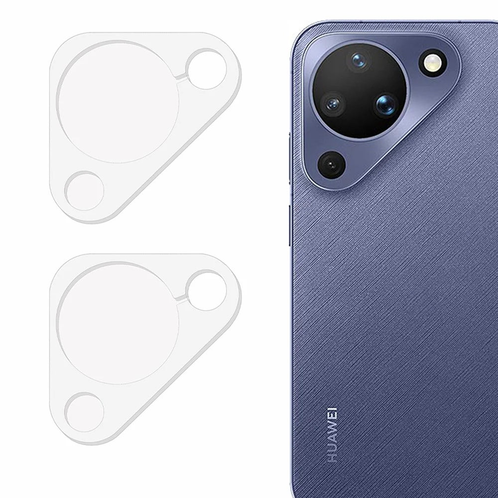 2Pcs For Huawei Pura 90 Full Coverage Camera Lens Protector 3D Arc Edge Anti-Scratch Tempered Glass Lens Film - Transparent - 1