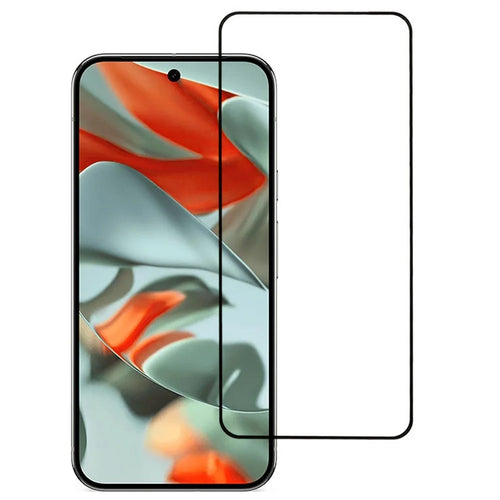 Full Screen Protector For Google Pixel 11 Pro XL  /  10 Pro XL  /  9 Pro XL , Full Glue Silk Printing Tempered Glass Film Support Fingerprint Unlock - Black - 1