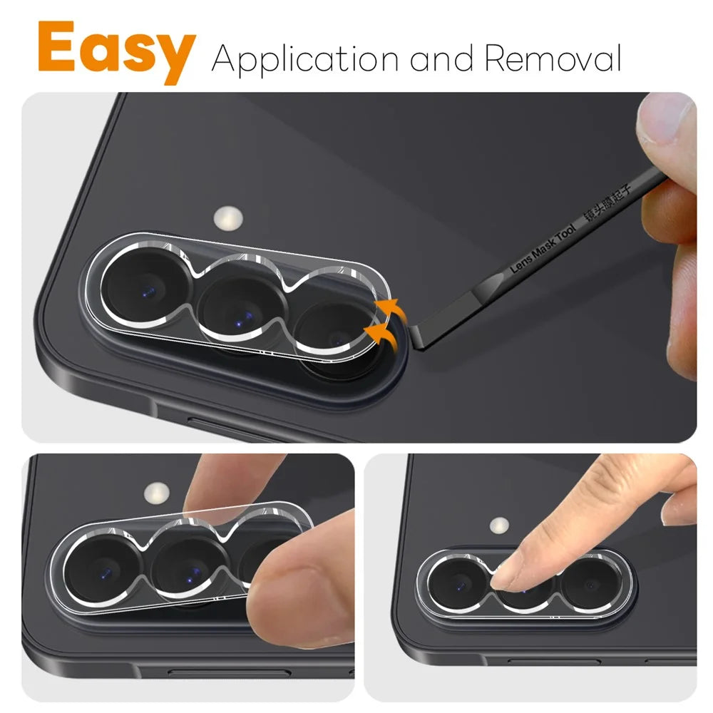 NORTHJO For Samsung Galaxy A57 5G / A37 5G Camera Lens Protector Tempered Glass HD Clear 3D Full Coverage - Transparent - 4