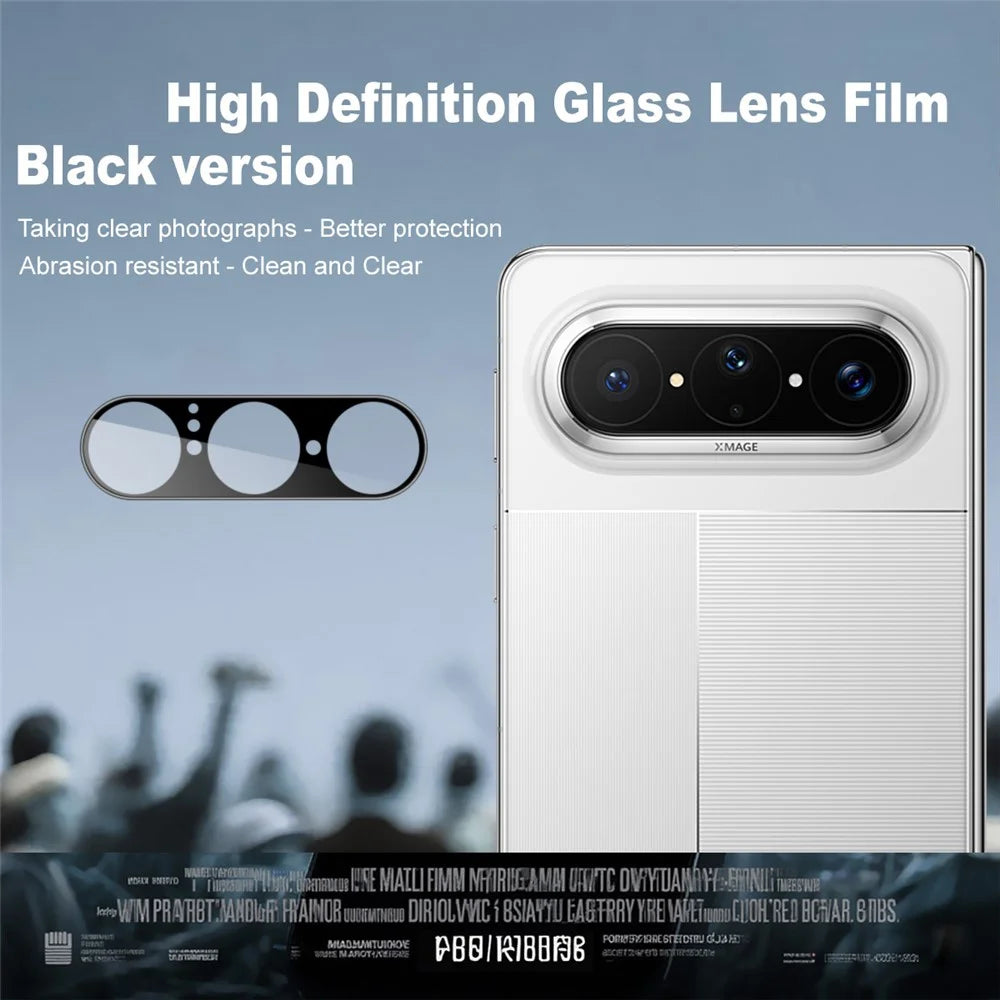 IMAK For Huawei Pura X Max Camera Lens Protector Tempered Glass HD Clear Full Cover Lens Film - Black - 3