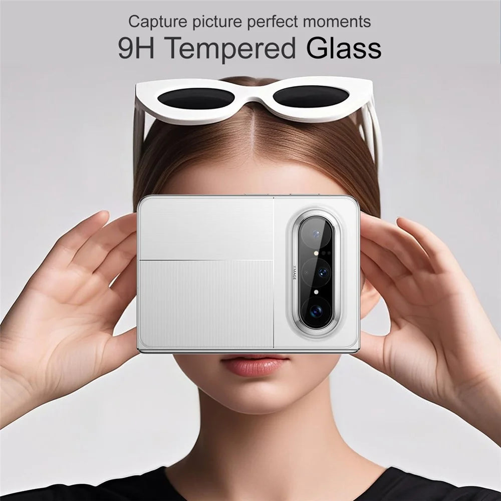 IMAK For Huawei Pura X Max Camera Lens Protector Tempered Glass HD Clear Full Cover Lens Film - Black - 4