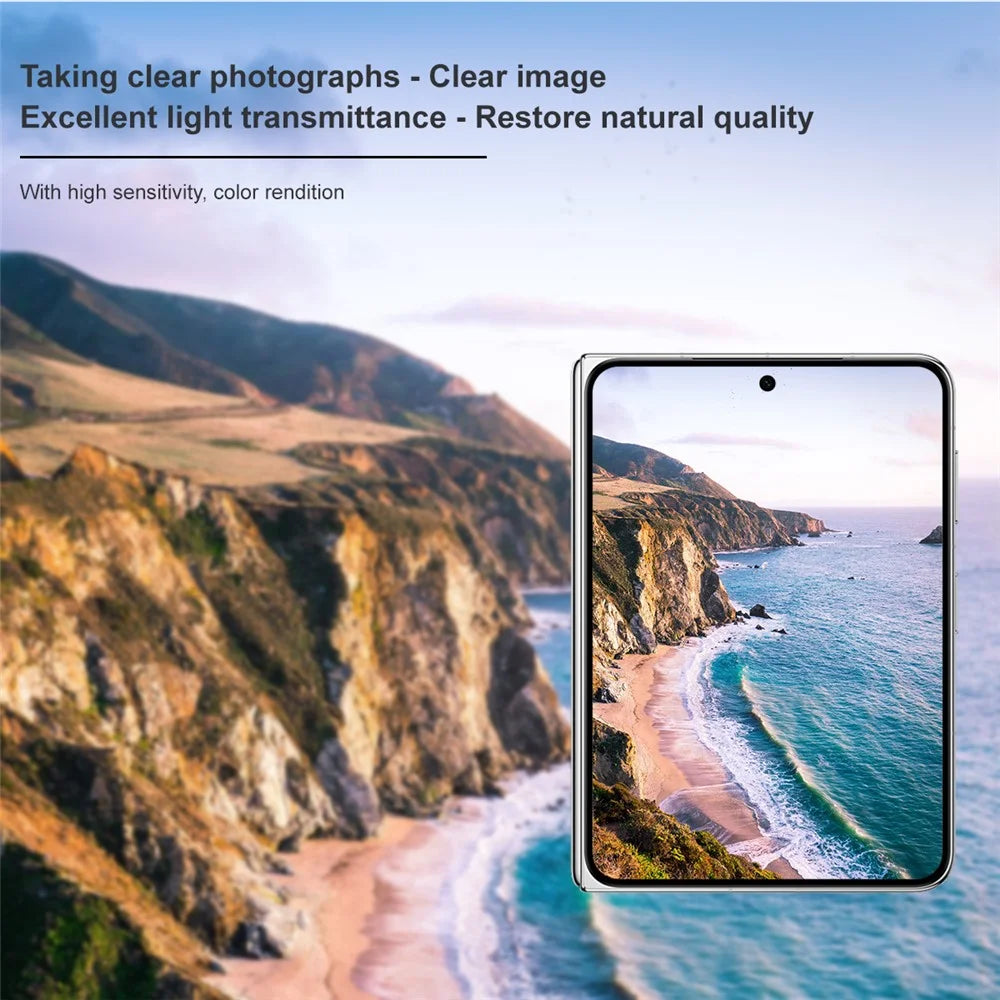 IMAK For Huawei Pura X Max Camera Lens Protector Tempered Glass HD Clear Full Cover Lens Film - Black - 7