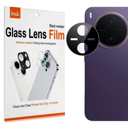 IMAK For vivo Y600 Pro 5G Camera Lens Protector Tempered Glass HD Clear Full Cover Lens Film - Black - 1