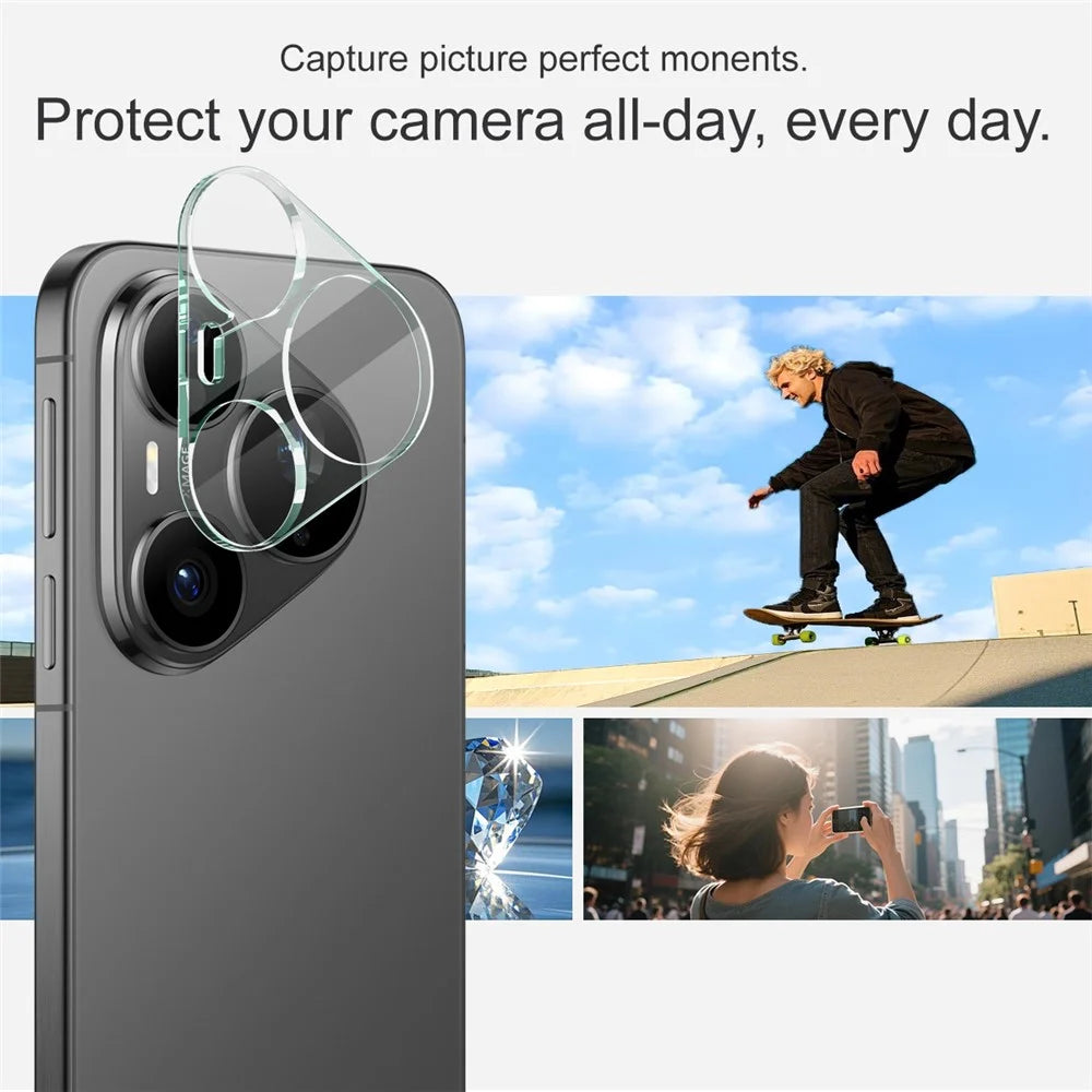 IMAK For Huawei Pura 90s Pro 5G / Pura 90 Pro Tempered Glass Full Cover Camera Lens Protector + Acrylic Lens Cap - Transparent - 5