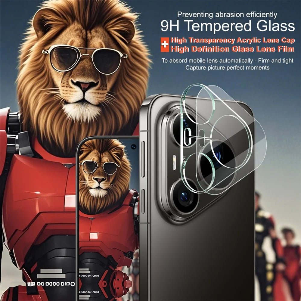 IMAK For Huawei Pura 90s Pro Max 5G / Pura 90 Pro Max Tempered Glass Full Cover Camera Lens Protector + Acrylic Lens Cap - Transparent - 4