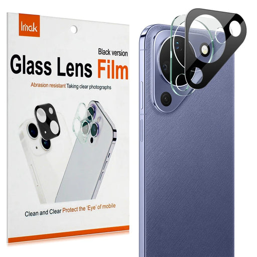 IMAK For Huawei Pura 90 Tempered Glass Full Cover Lens Film + Acrylic Cap - Black - 1