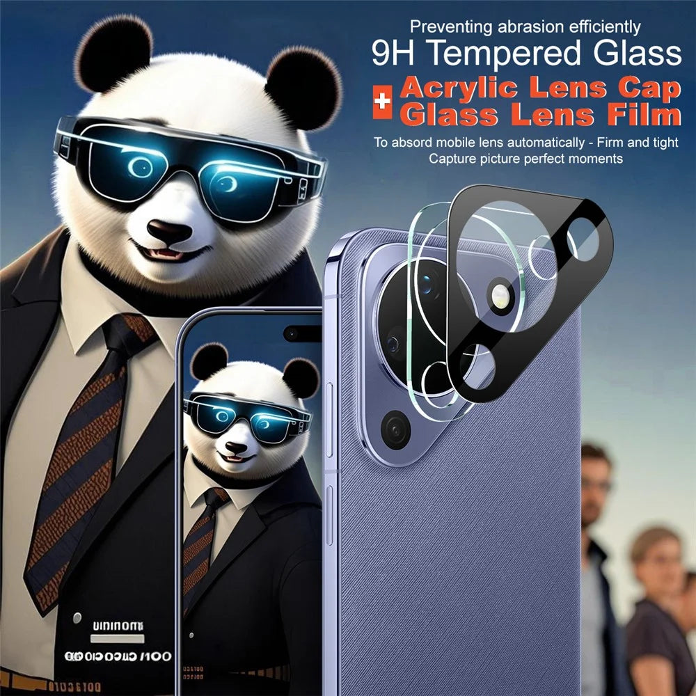 IMAK For Huawei Pura 90 Tempered Glass Full Cover Lens Film + Acrylic Cap - Black - 4