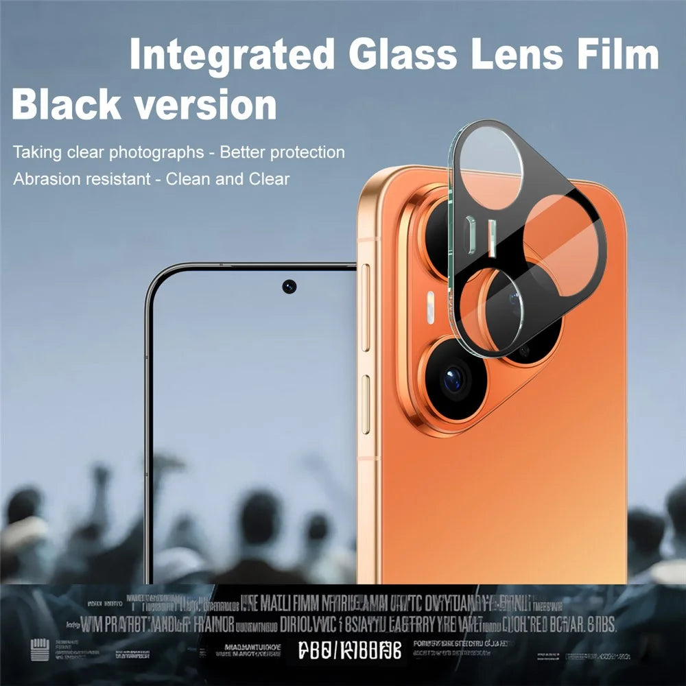 IMAK For Huawei Pura 90s Pro 5G / Pura 90 Pro Tempered Glass Full Cover Lens Film + Acrylic Cap - Black - 3