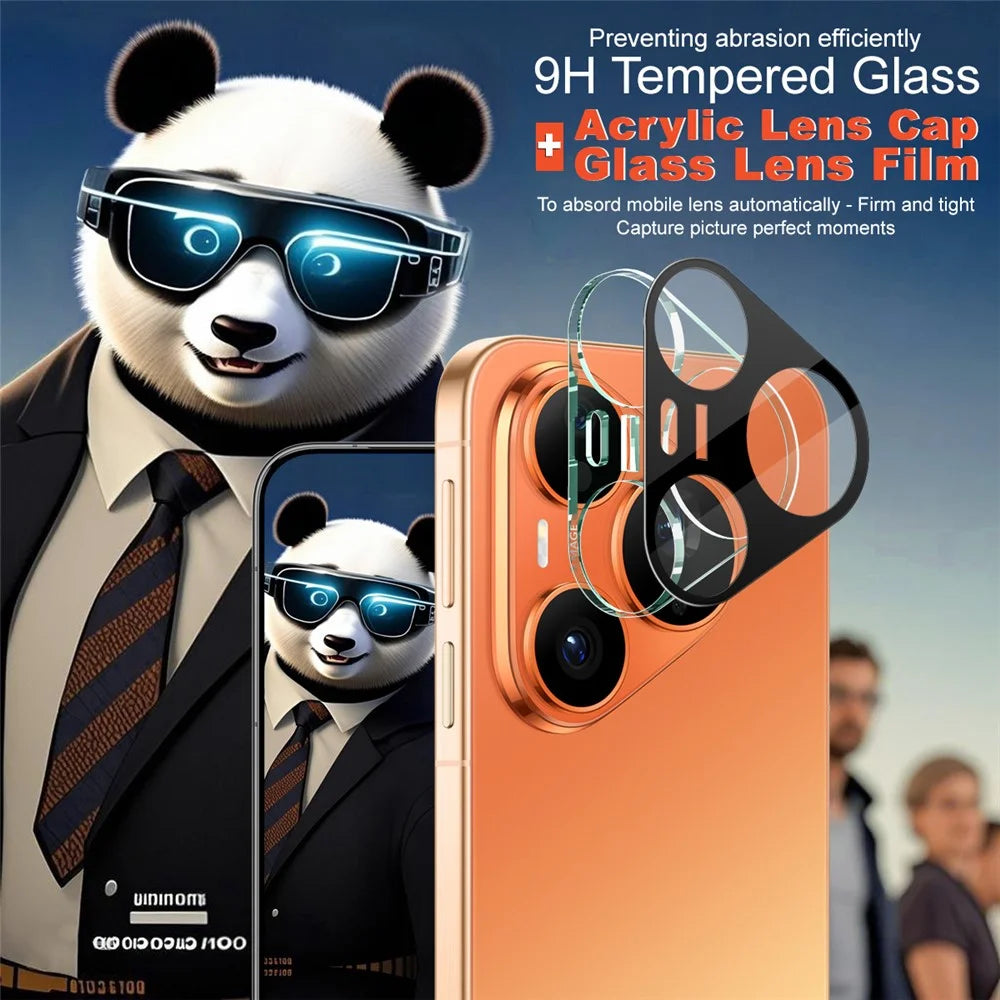 IMAK For Huawei Pura 90s Pro 5G / Pura 90 Pro Tempered Glass Full Cover Lens Film + Acrylic Cap - Black - 4