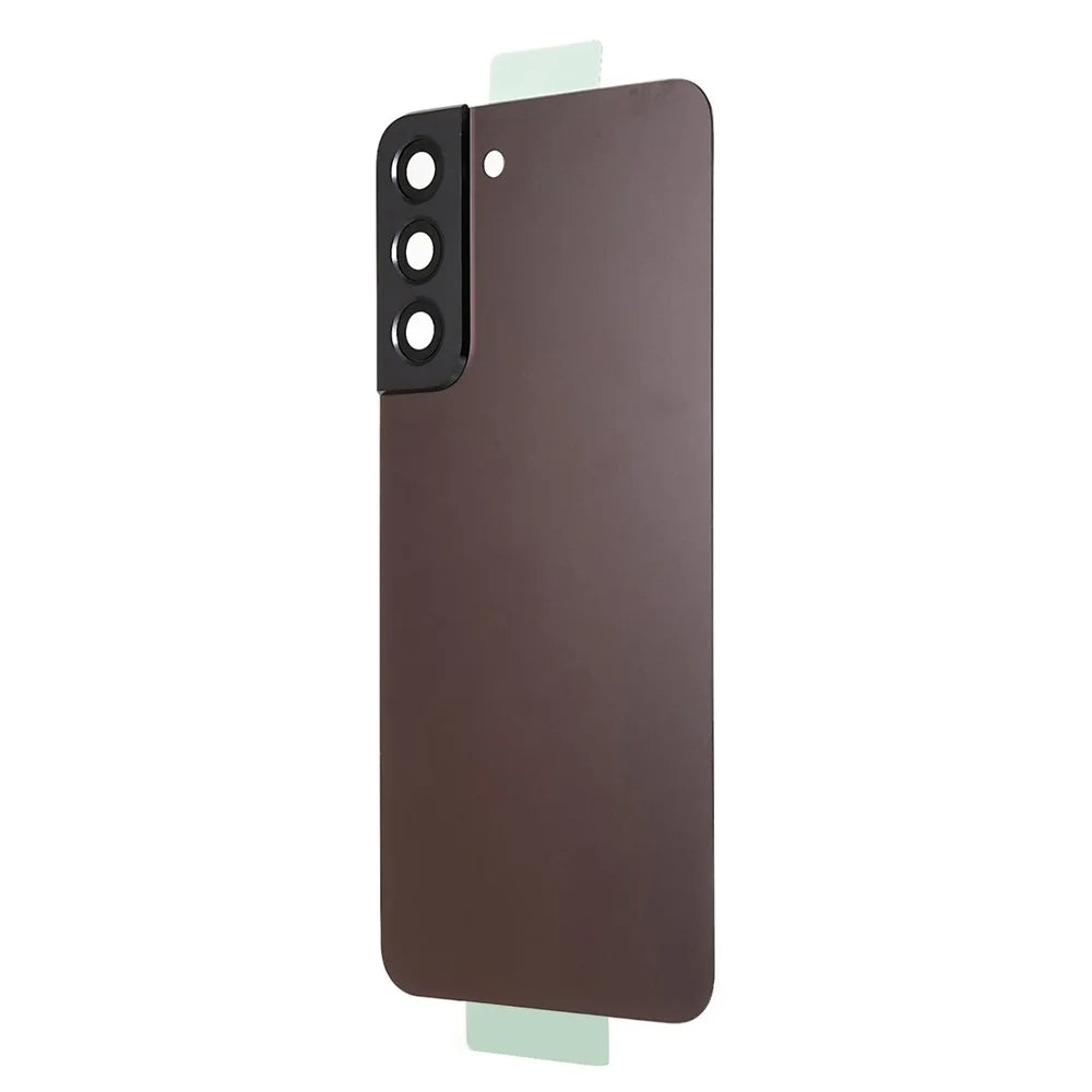 For Samsung Galaxy S22+ 5G S906 Battery Housing with Adhesive Sticker + Camera Lens Cover - Burgundy - 2