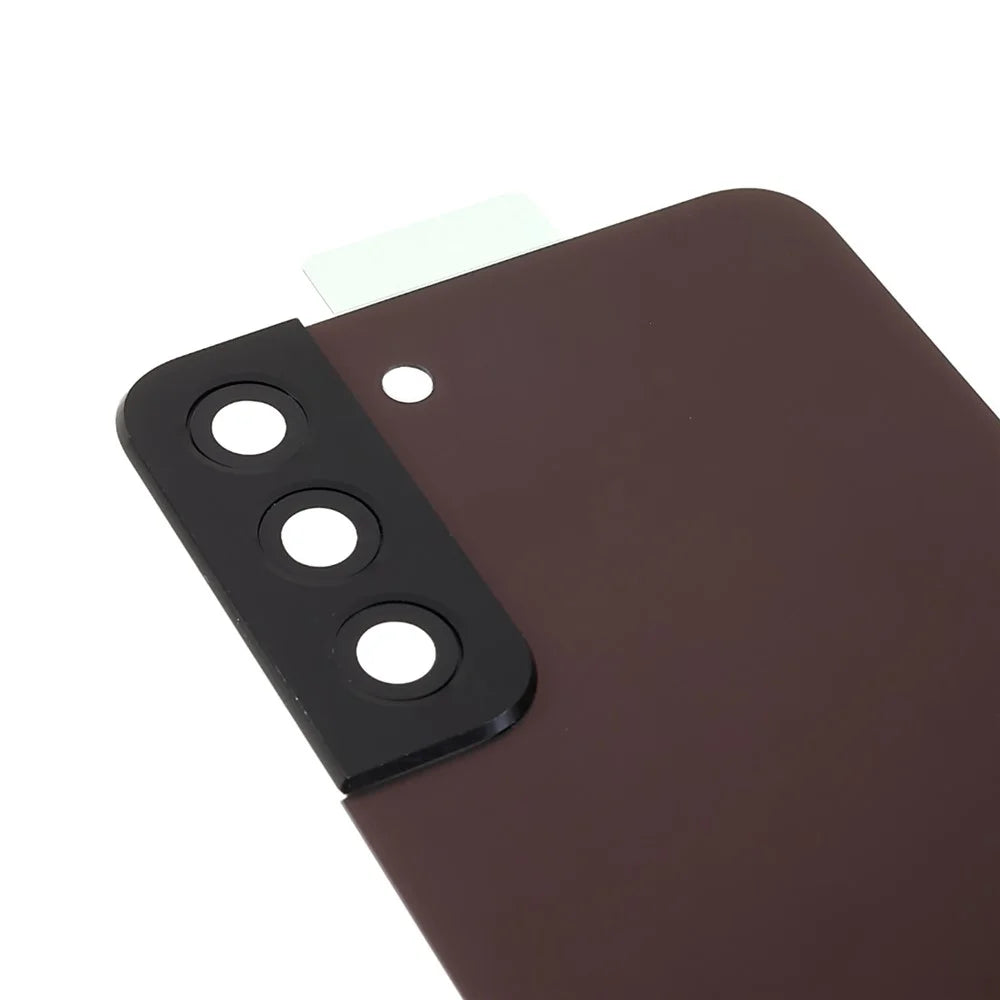 For Samsung Galaxy S22+ 5G S906 Battery Housing with Adhesive Sticker + Camera Lens Cover - Burgundy - 6