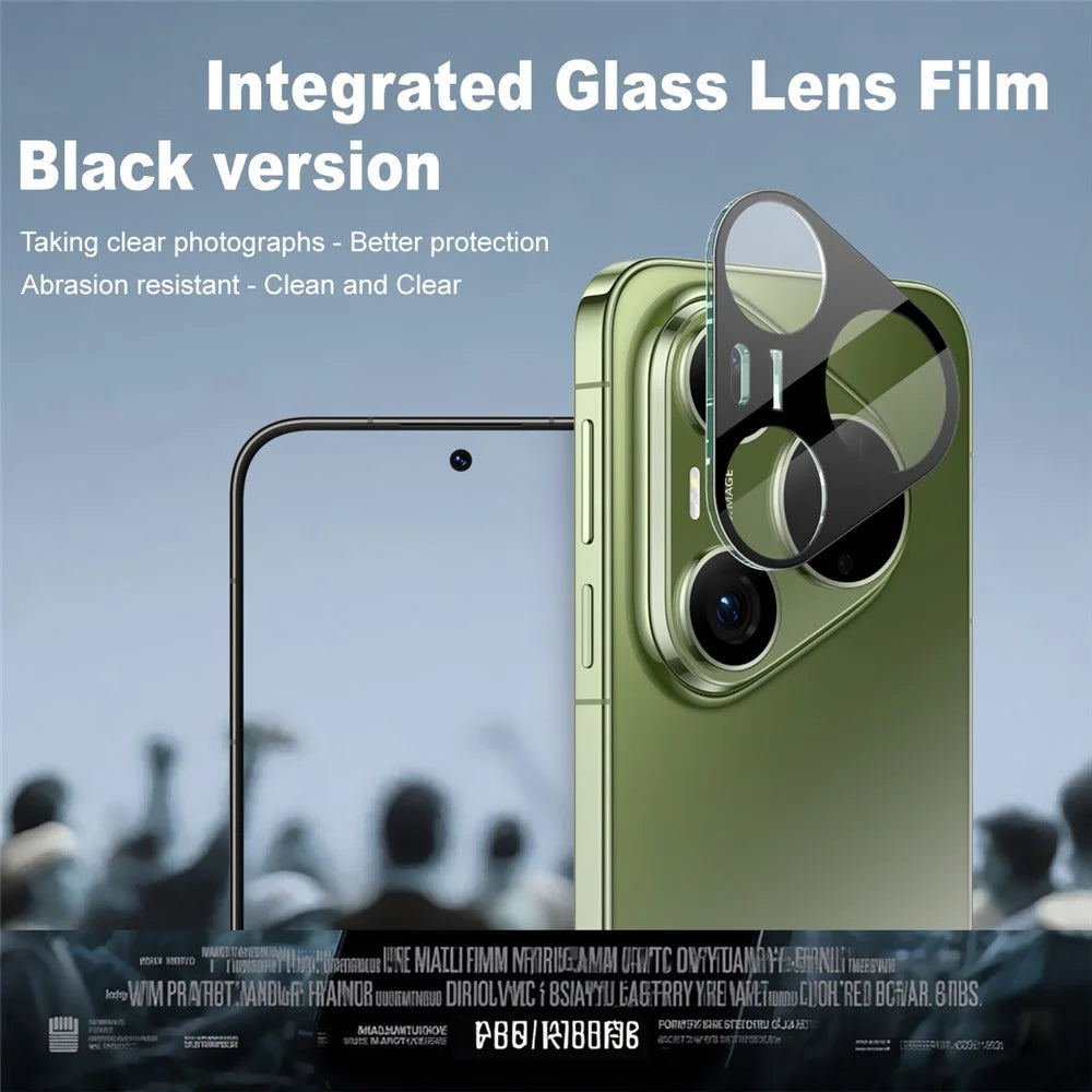 IMAK For Huawei Pura 90s Pro Max 5G / Pura 90 Pro Max Tempered Glass Full Cover Lens Film + Acrylic Cap - Black - 3