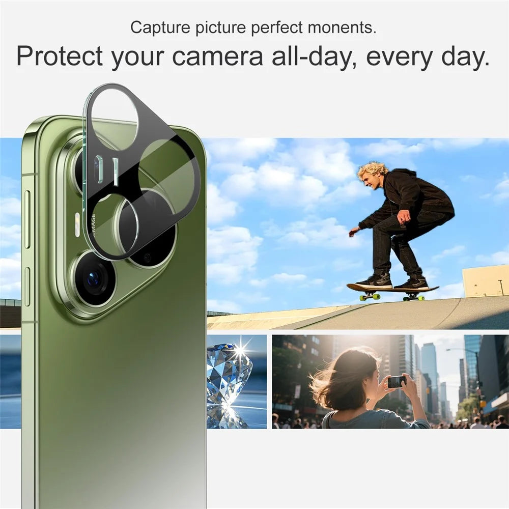 IMAK For Huawei Pura 90s Pro Max 5G / Pura 90 Pro Max Tempered Glass Full Cover Lens Film + Acrylic Cap - Black - 6