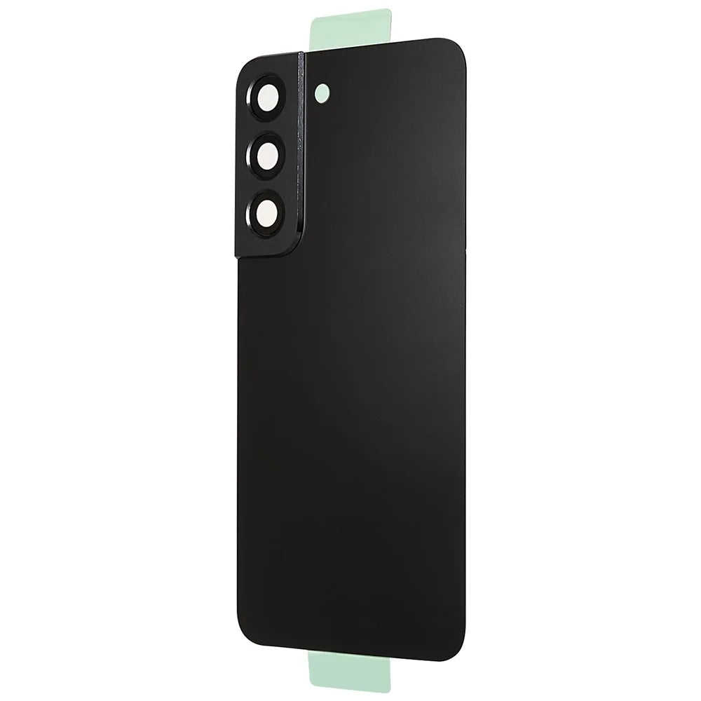 For Samsung Galaxy S22 5G S901 Battery Housing with Adhesive Sticker + Camera Lens Cover - Black - 2