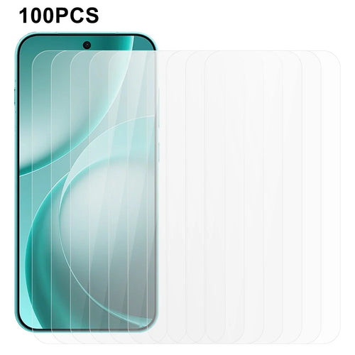 100Pcs For Oppo Find X9s Pro 5G Screen Protector Full Glue Anti-Scratch Tempered Glass Film (NOT Complete Covering) (No Package, with Wipes Set, Dust-absorber, Guide Sticker) - Transparent - 1