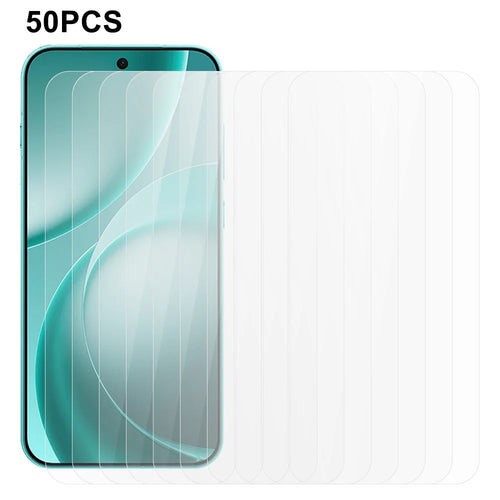 50Pcs For Oppo Find X9s Pro 5G Screen Protector Full Glue Tempered Glass Clear Screen Film (NOT Complete Covering) (No Package, with Wipes Set, Dust-absorber, Guide Sticker) - Transparent - 1