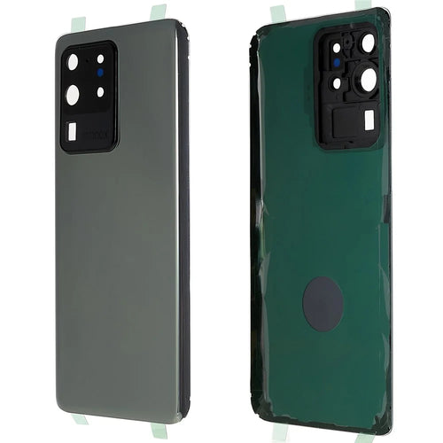 For Samsung Galaxy S20 Ultra 4G / 5G G988 Battery Housing with Adhesive Sticker + Camera Lens Cover - Grey - 1