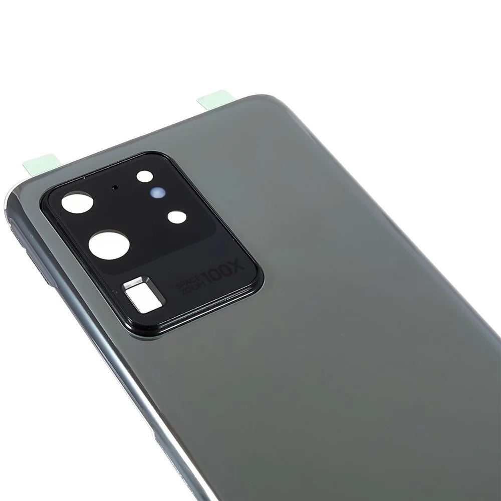 For Samsung Galaxy S20 Ultra 4G / 5G G988 Battery Housing with Adhesive Sticker + Camera Lens Cover - Grey - 5