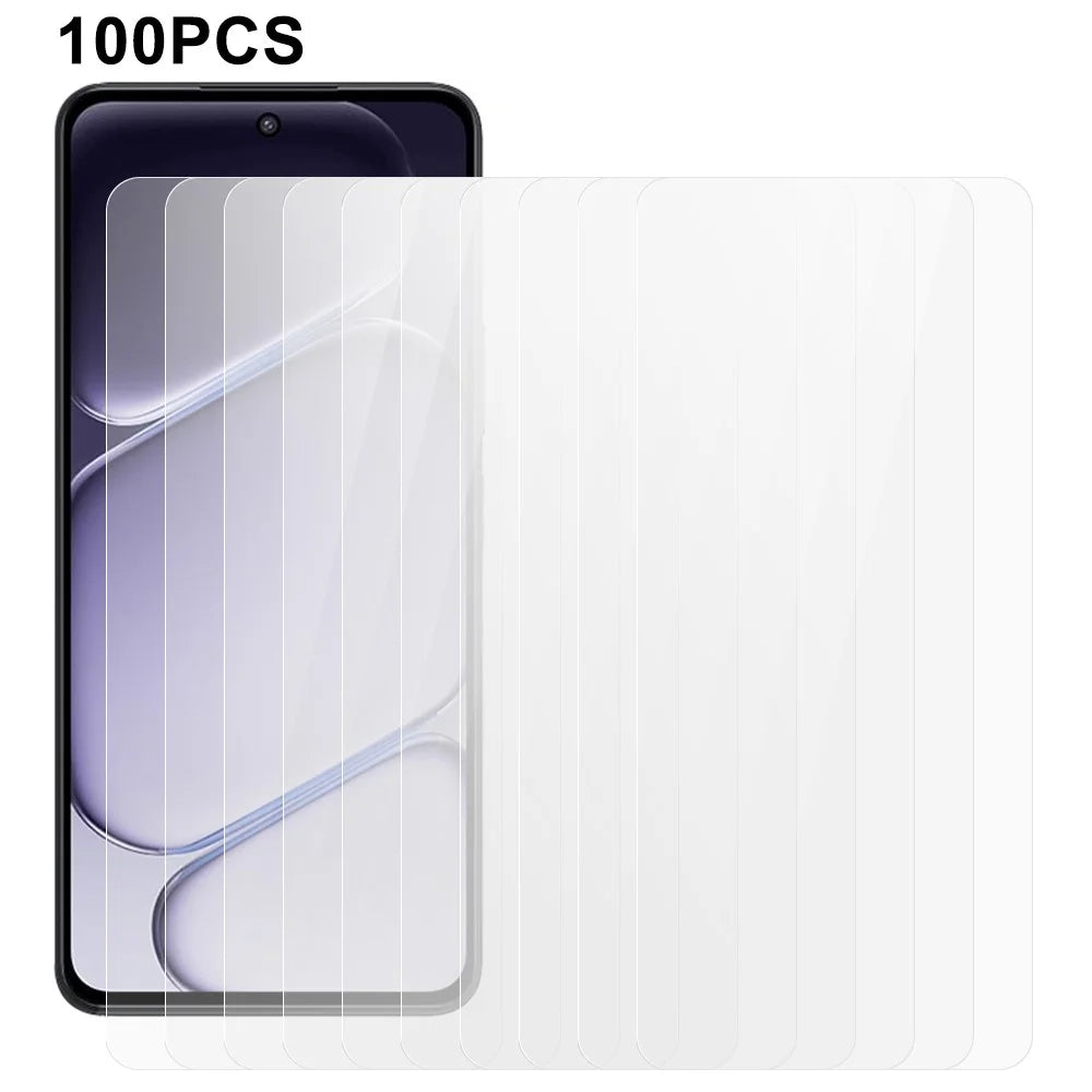 100Pcs For OnePlus Nord CE6 Lite 5G Screen Protector Full Glue Anti-Scratch Tempered Glass Film (NOT Complete Covering) (No Package, with Wipes Set, Dust-absorber, Guide Sticker) - Transparent - 1