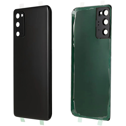 For Samsung Galaxy S20 4G G980 / S20 5G G981 Battery Housing with Adhesive Sticker + Camera Lens Cover - Black - 1