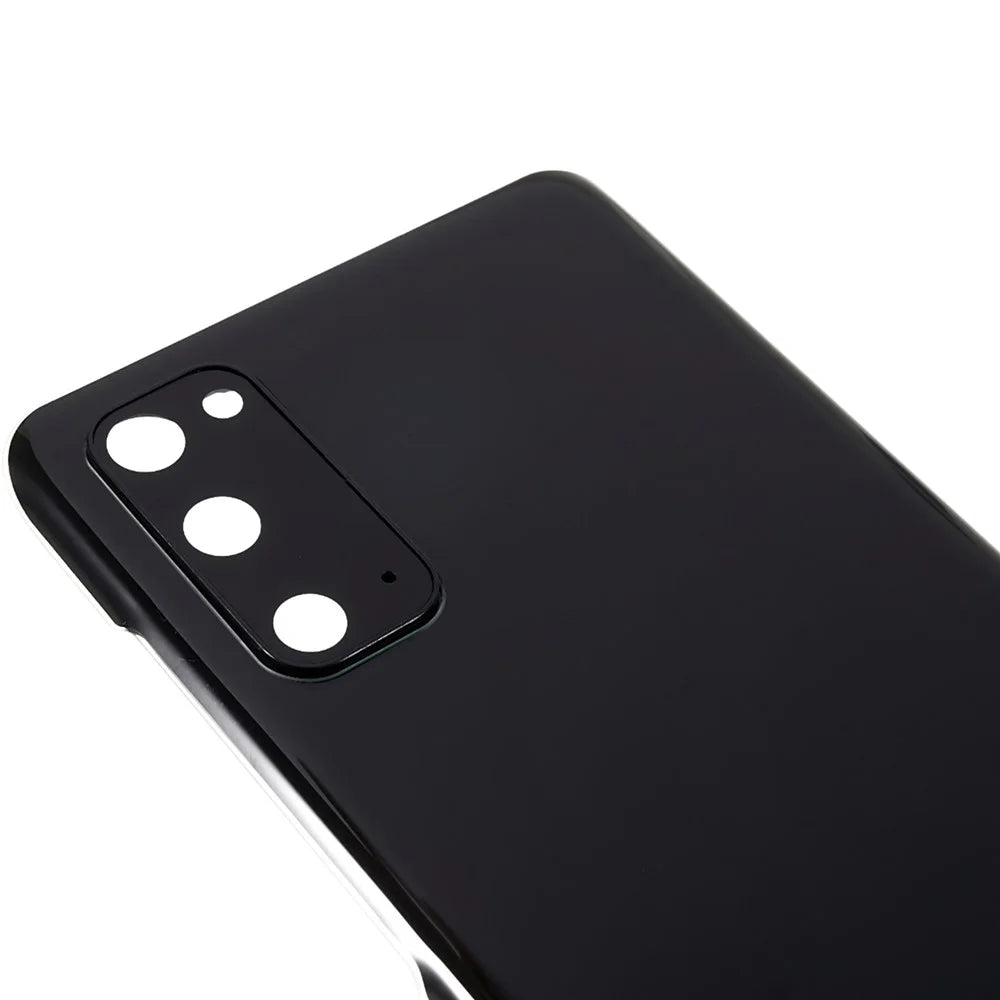 For Samsung Galaxy S20 4G G980 / S20 5G G981 Battery Housing with Adhesive Sticker + Camera Lens Cover - Black - 5