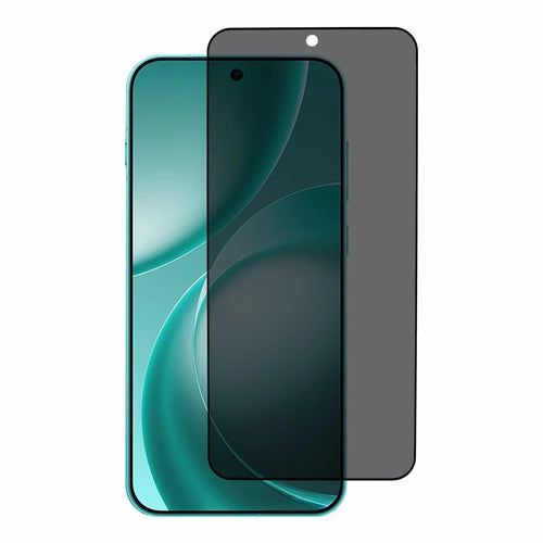 AMORUS For Oppo Find X9s Pro 5G Anti-Spy Full Screen Protector Silk Printing Full Glue Privacy High Aluminium-silicon Glass Film (Fingerprint Unlock) - Black - 1