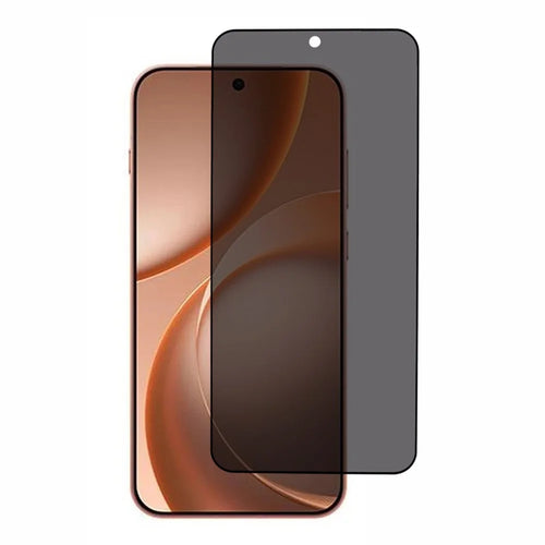 AMORUS For Oppo Find X9s 5G Anti-Spy Full Screen Protector Silk Printing Full Glue Privacy High Aluminium-silicon Glass Film (Fingerprint Unlock) - Black - 1